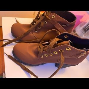 Cute short high heel boots